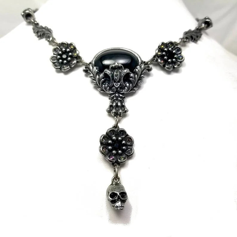 Goth Oval Cabochon Necklace by Martha Rotten