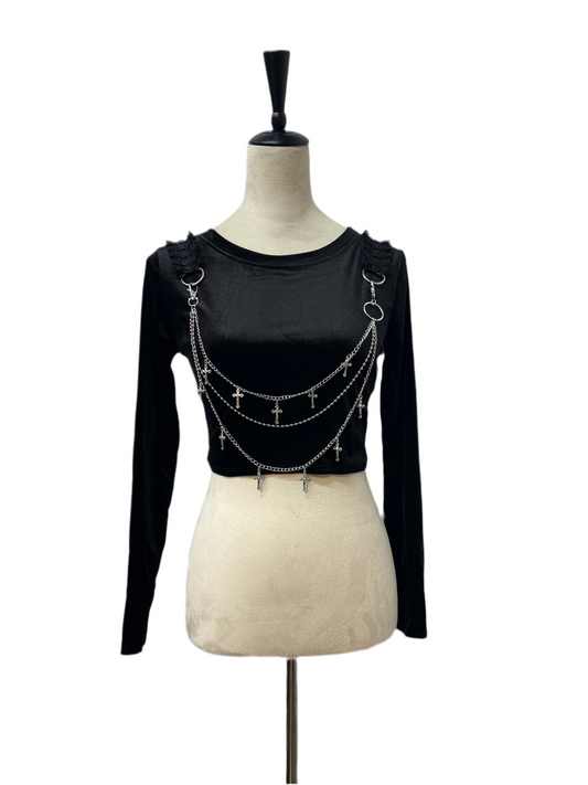 Holy Cross Velvet Crop