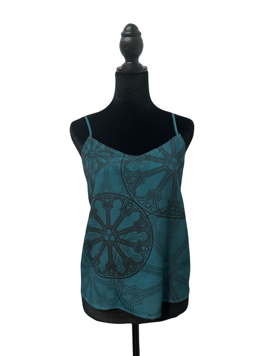 Teal Rose Window Camisole