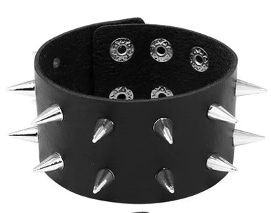 Punk Dual Row Spikes Cuff