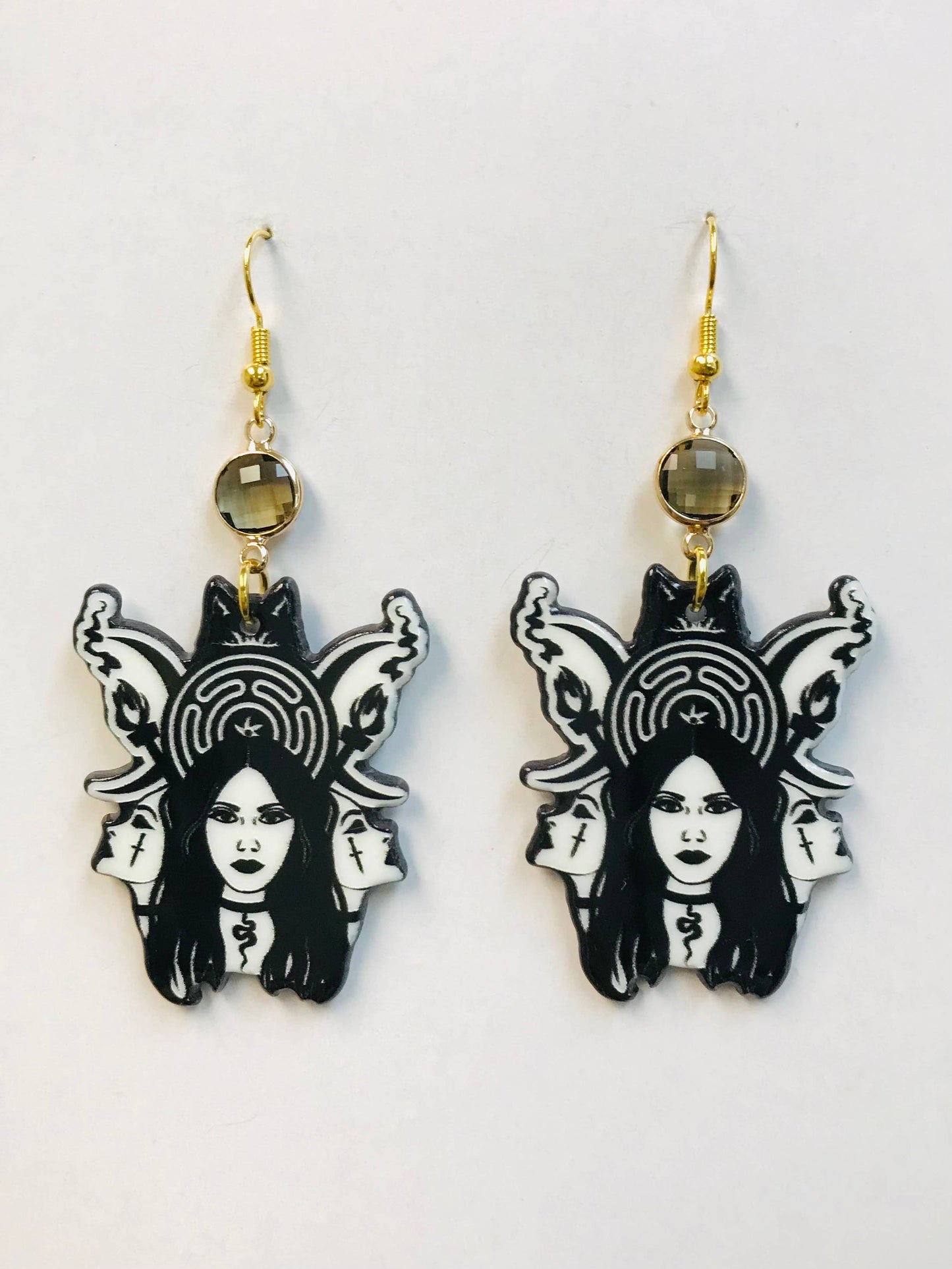 Pagan Goddess , Wiccan Goddess Earring , Goddess Earring