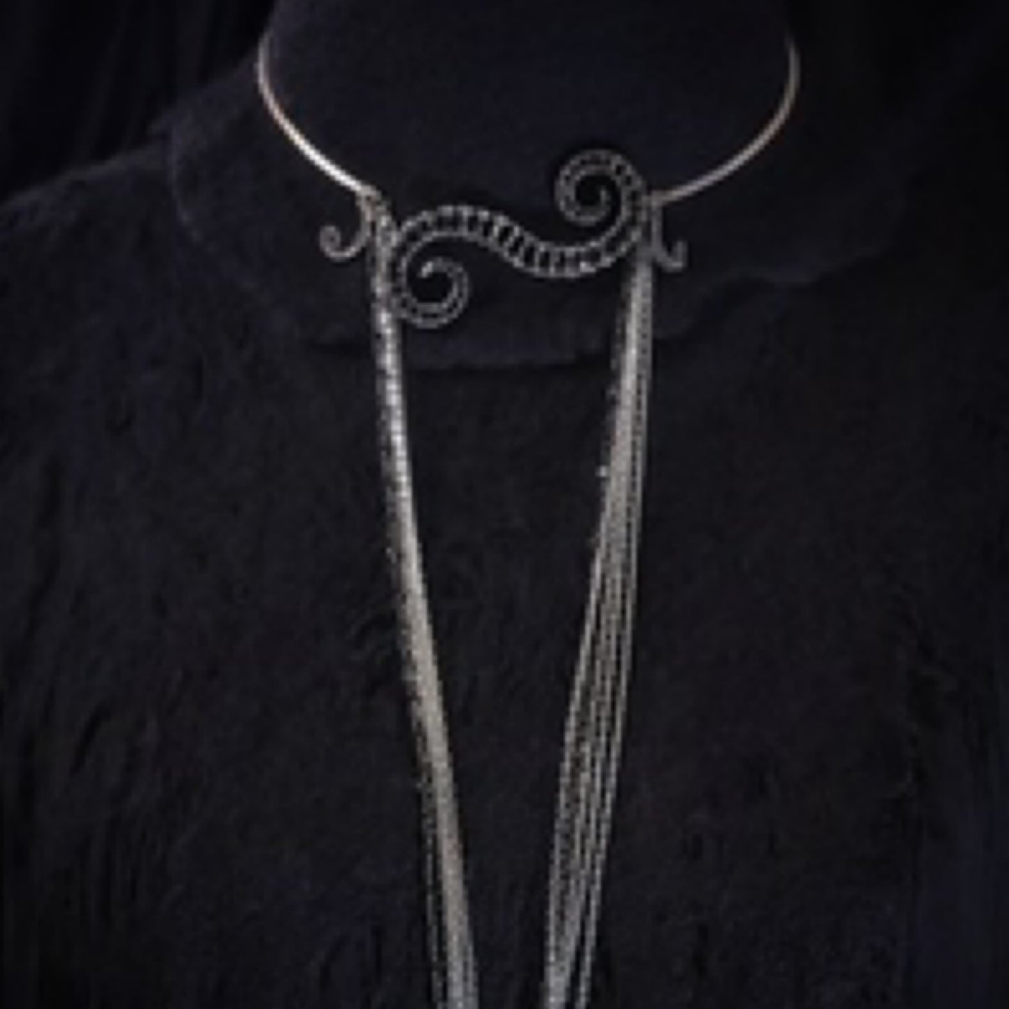 Layered Seahorse Tails Necklace by Martha Rotten