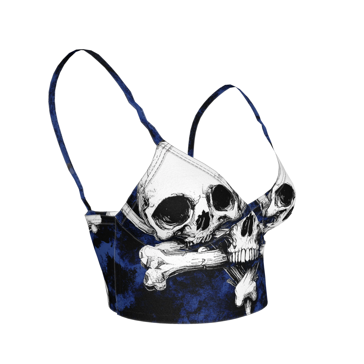 Blue Skeletitty Bralette
