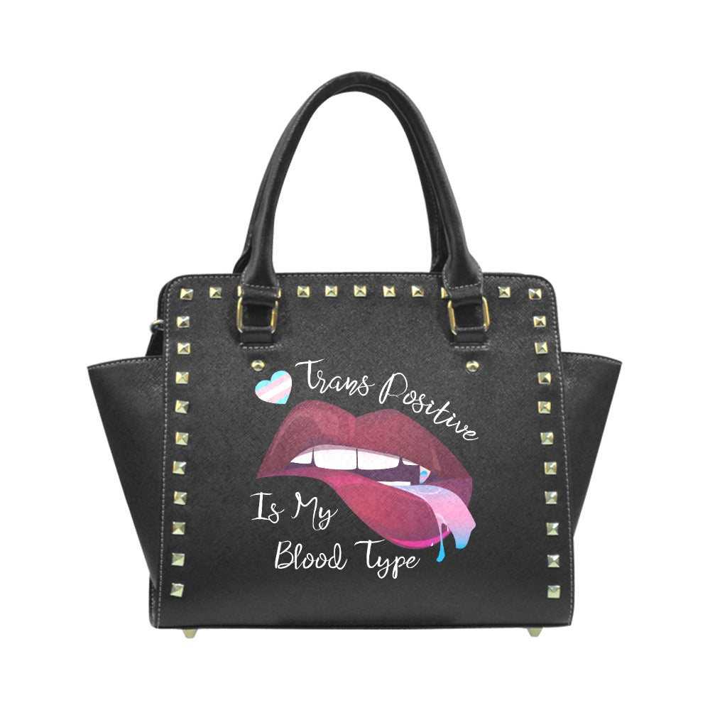 Trans Positive Rivet Shoulder Handbag