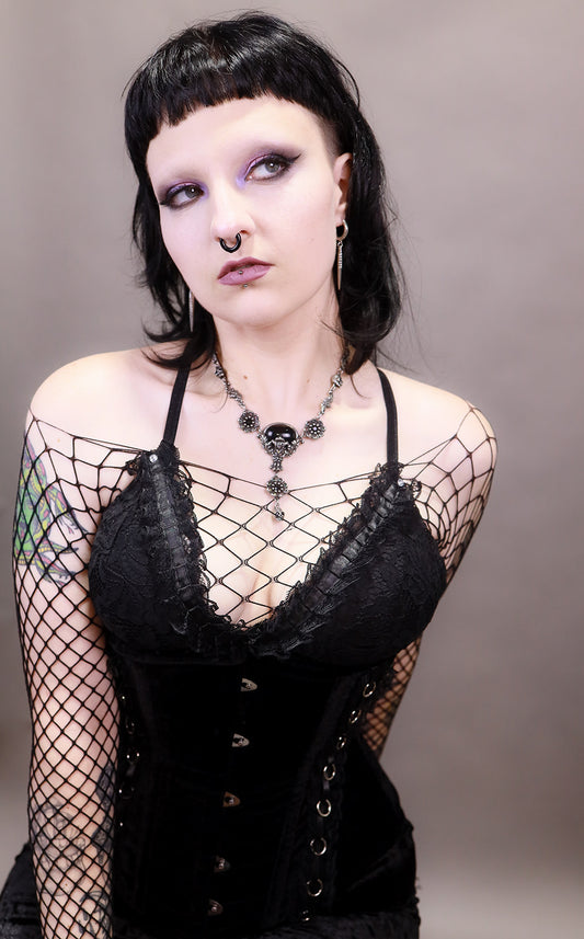 Lace Bra Top with Rhinestones
