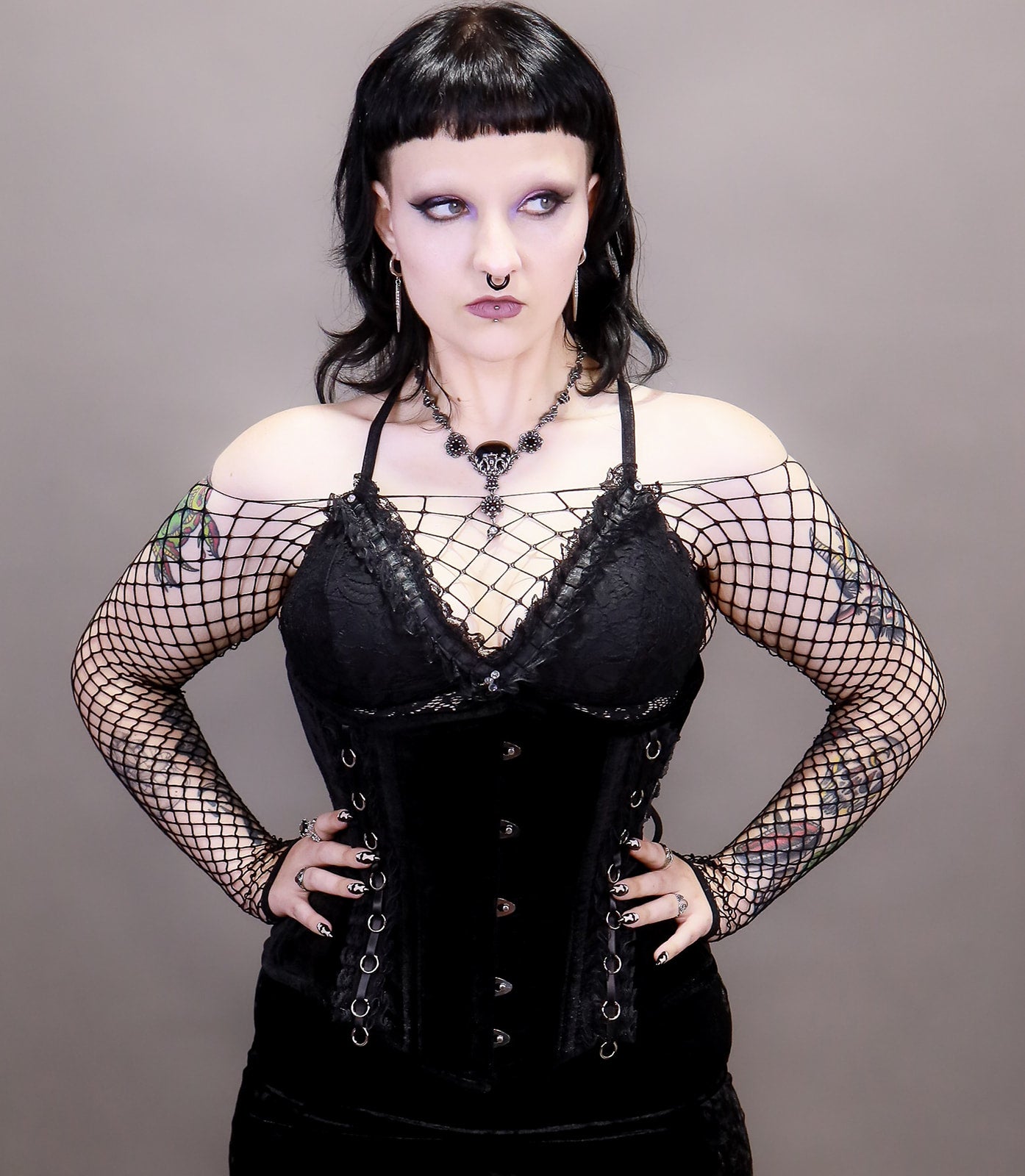 Lace Bra Top with Rhinestones