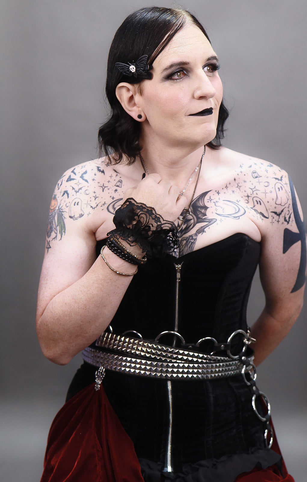 Black Velvet Corset Bodycon Mini Dress