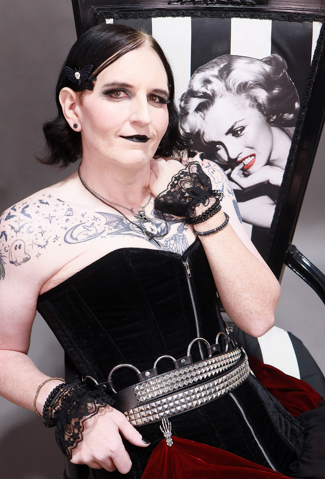 Black Velvet Corset Bodycon Mini Dress