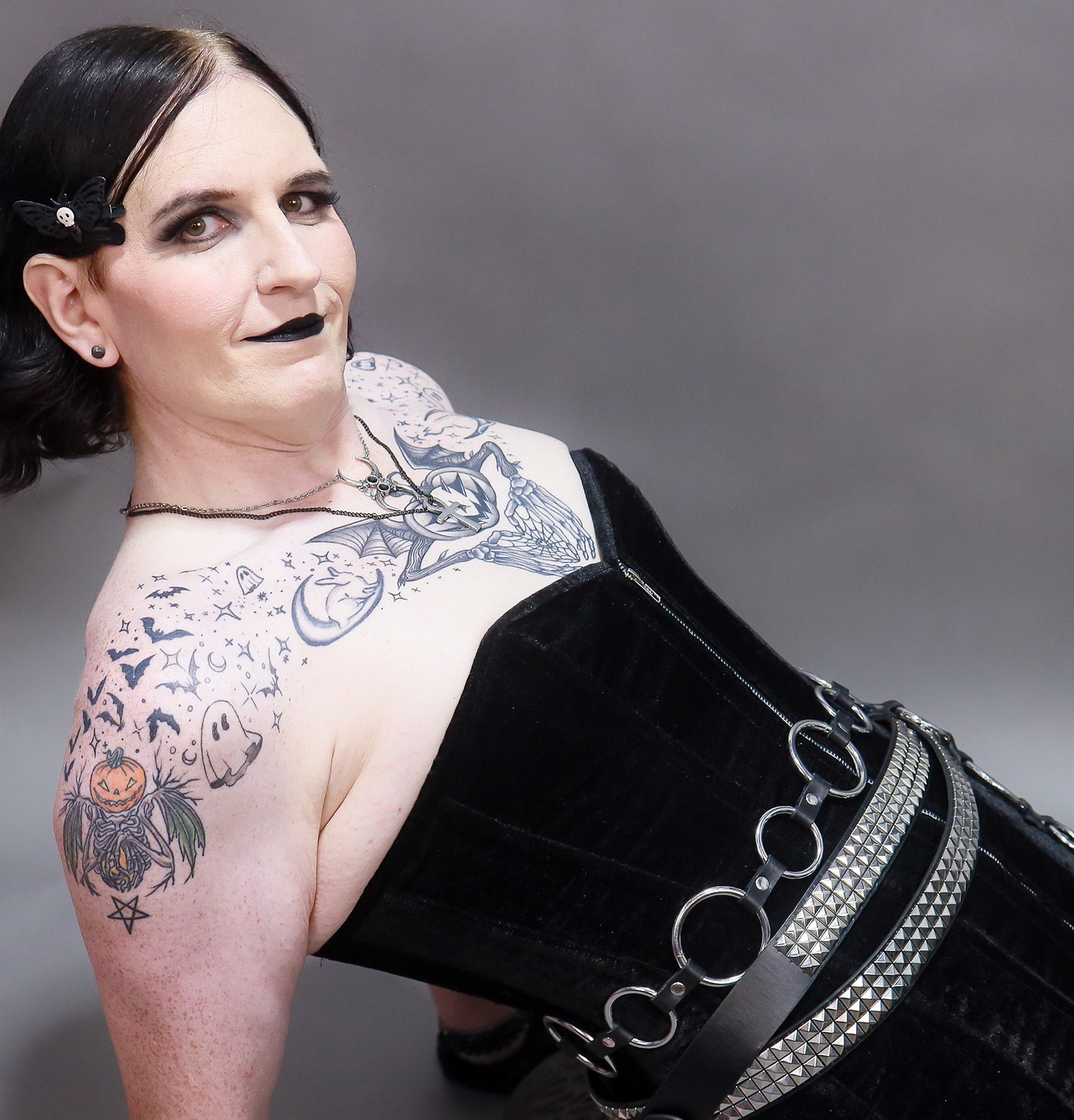 Black Velvet Corset Bodycon Mini Dress