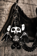 Skelebat Plush Keychain [Bone White]