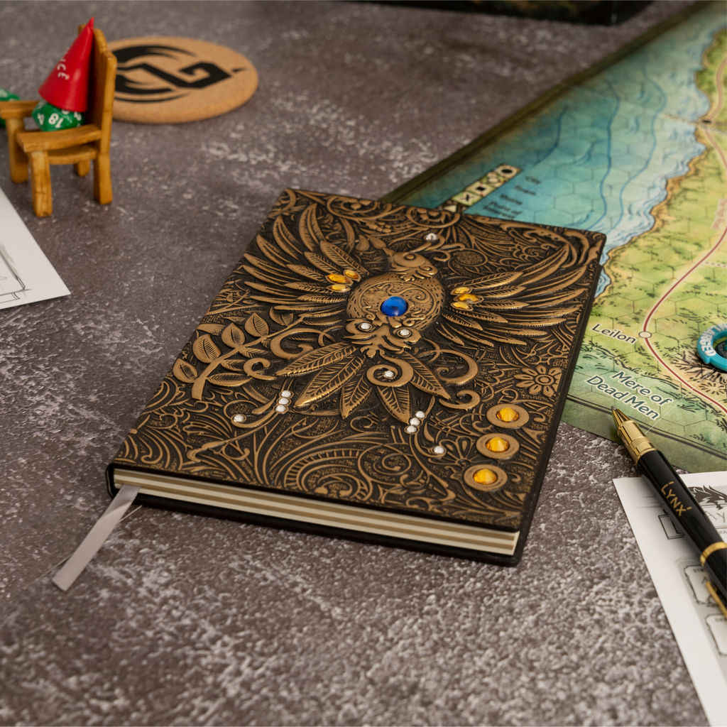 3D Faux-Leather Notebook / Journal - Bronze Dragon
