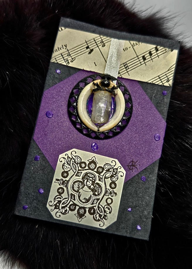 Quartz Pin/Brooch by Boneafide Arts