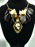Hex & Bone Skull Cameo Necklace by Boneafide Arts