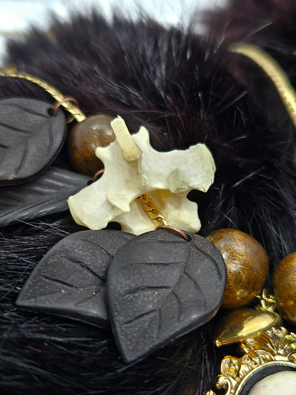 Hex & Bone Skull Cameo Necklace by Boneafide Arts