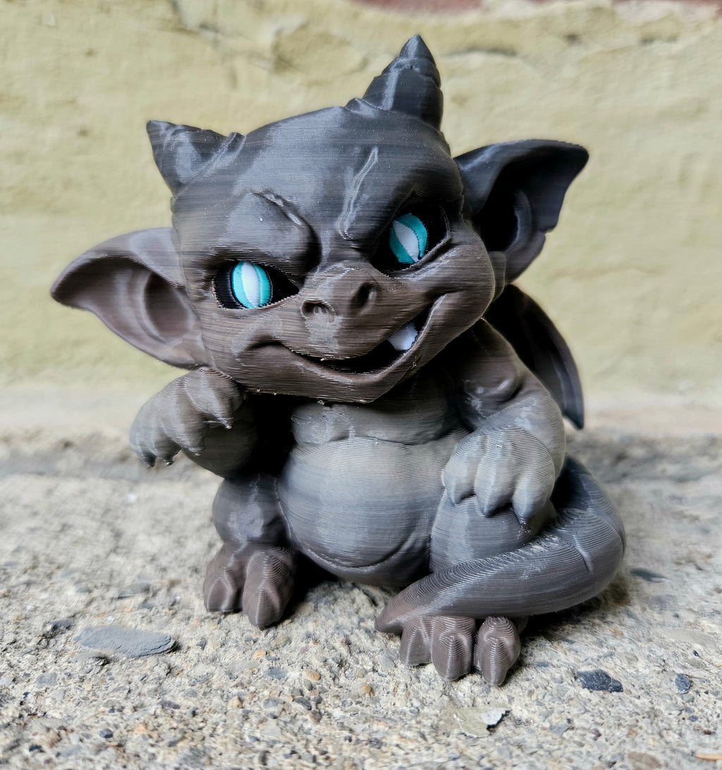 Shoulder Pal Chubby Gargoyle with Blue Eyes