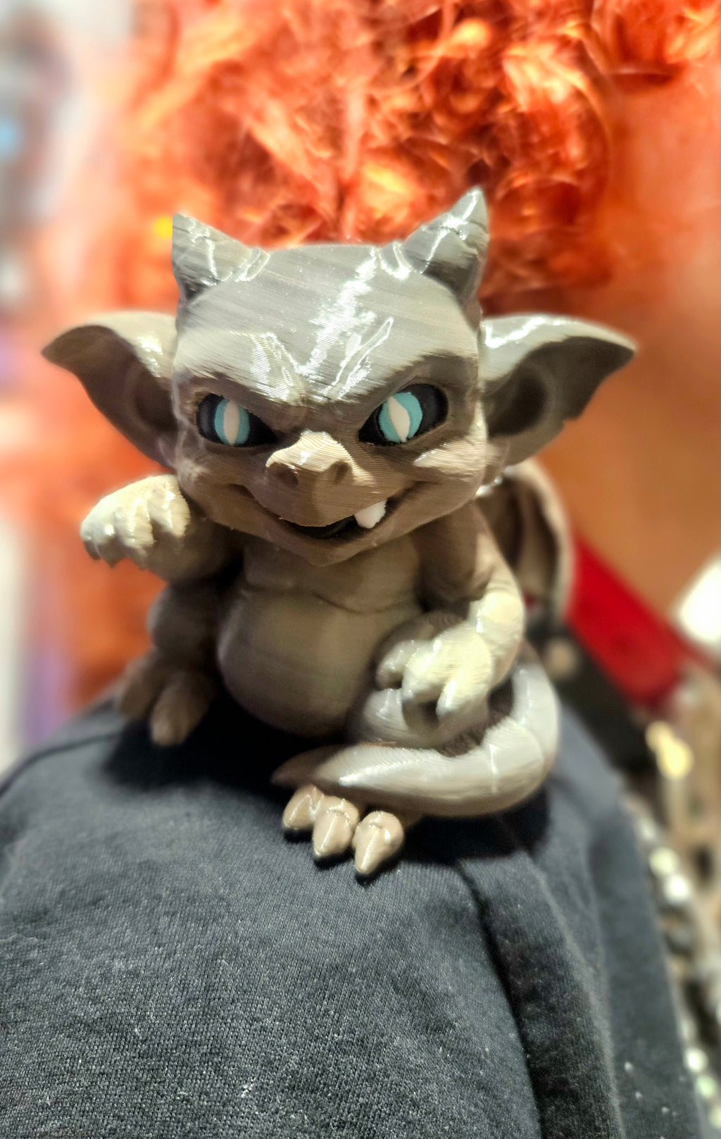 Shoulder Pal Chubby Gargoyle with Blue Eyes