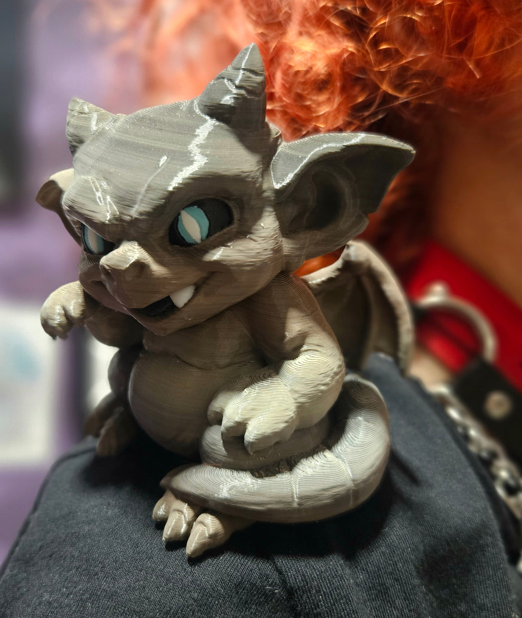 Shoulder Pal Chubby Gargoyle with Blue Eyes