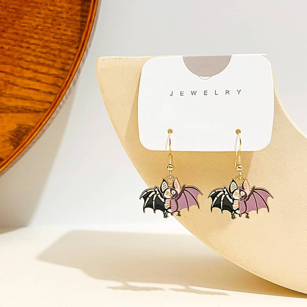 CARTOON HALLOWEEN FUNNY ANIMAL EARRINGS_CWAJE1841