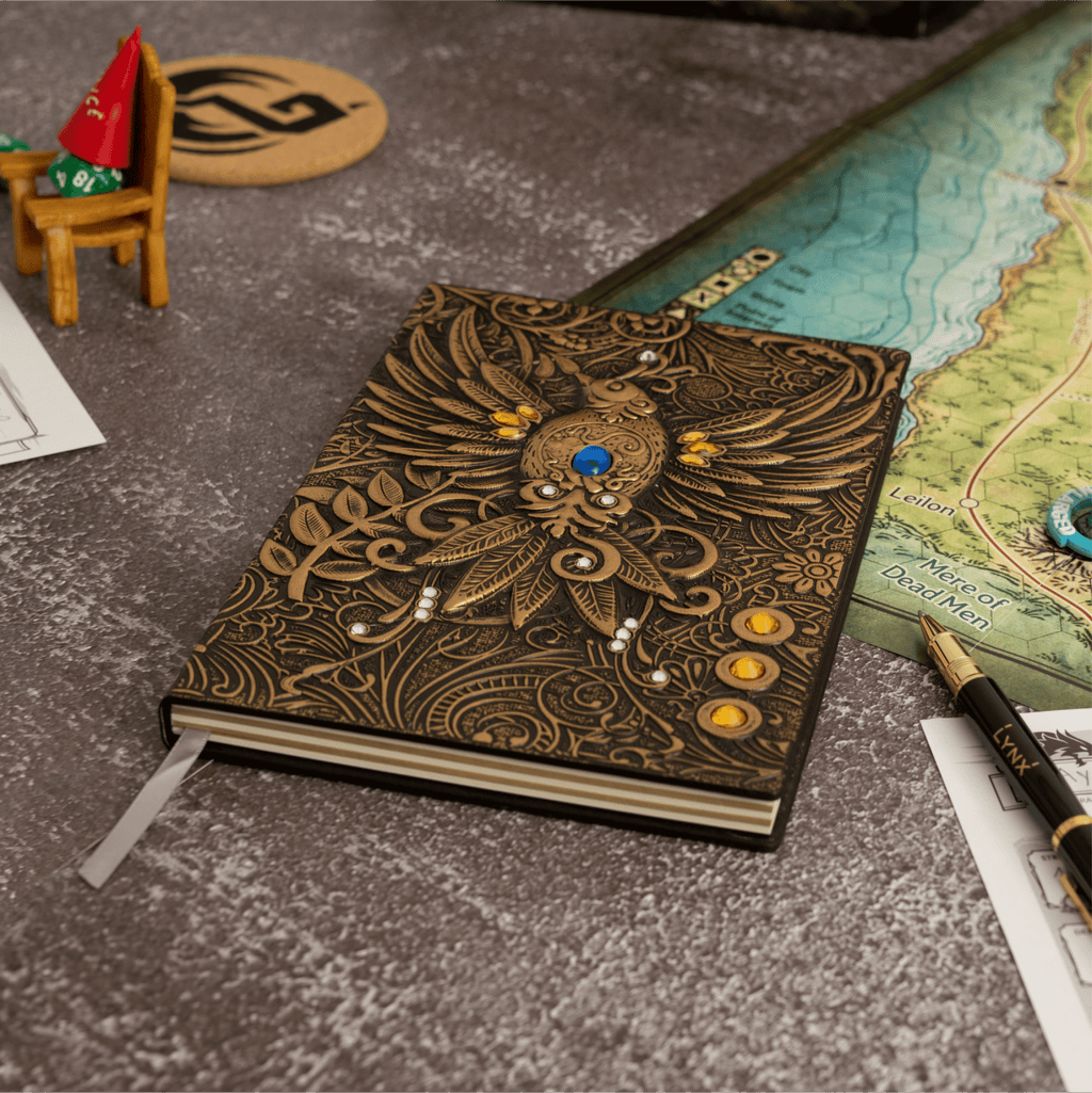 3D Faux-Leather Notebook / Journal - Bronze Dragon - Angel's House of Design Co.