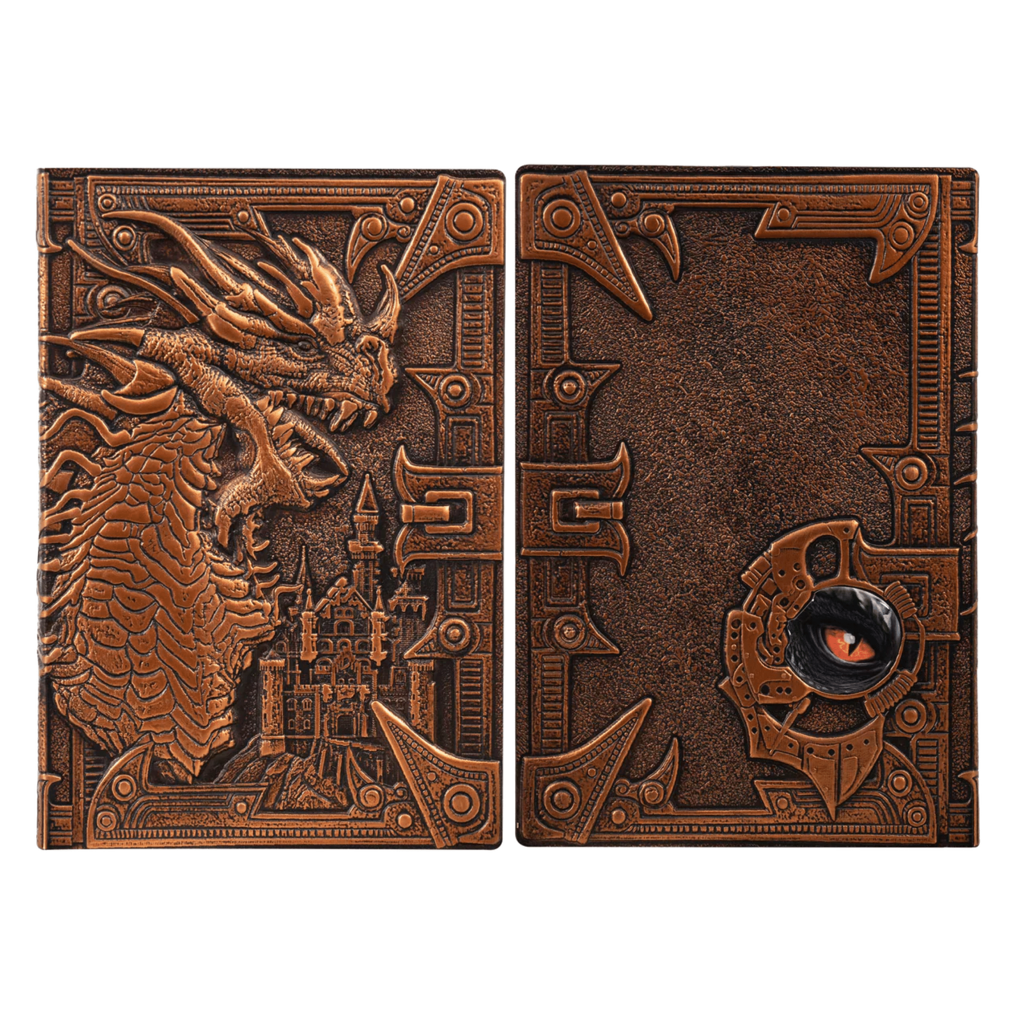 3D Faux-Leather Notebook / Journal - Bronze Dragon - Angel's House of Design Co.