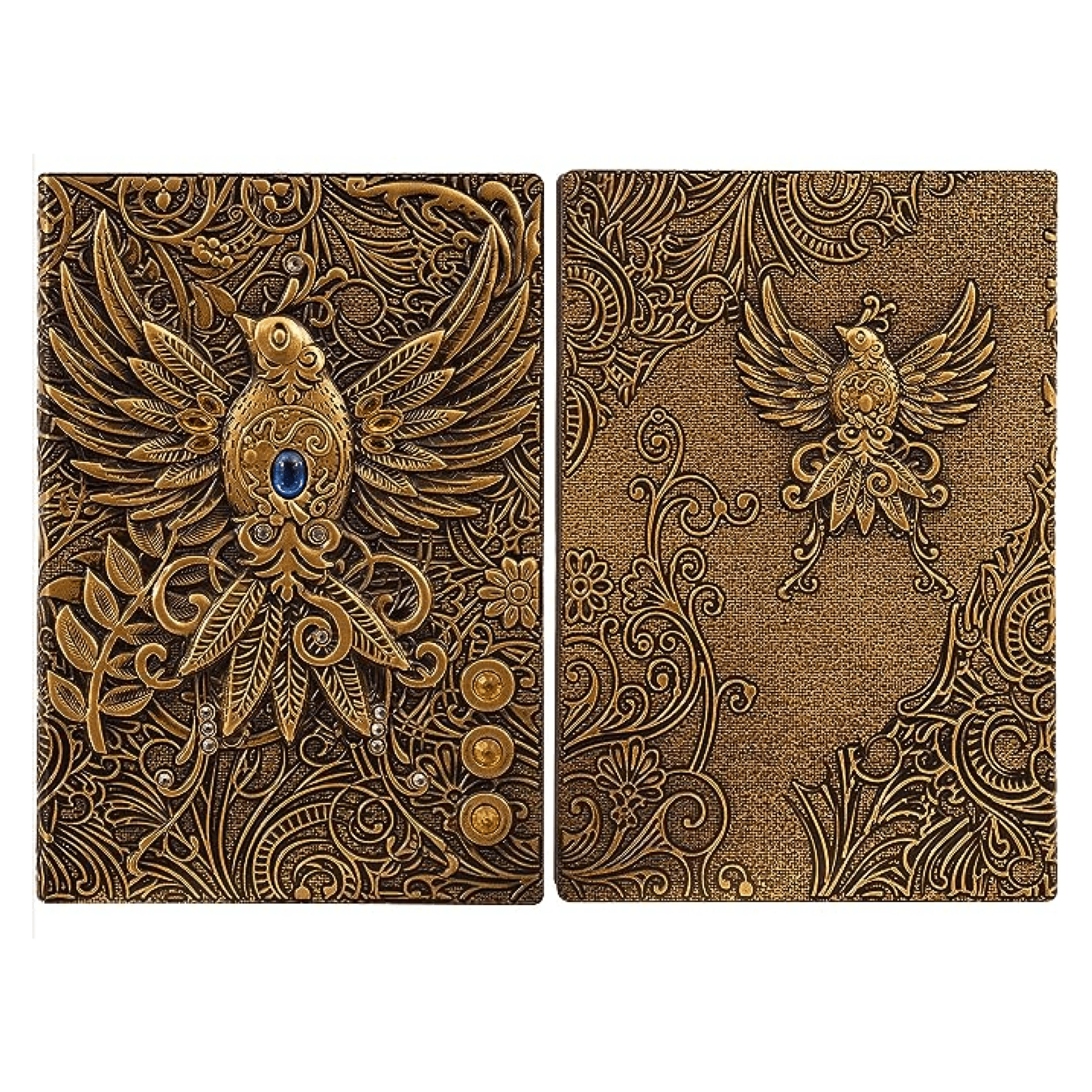 3D Faux-Leather Notebook / Journal - Gold Phoenix - Angel's House of Design Co.