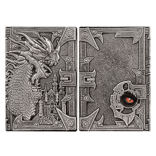 3D Faux-Leather Notebook / Journal - Silver Dragon - Angel's House of Design Co.