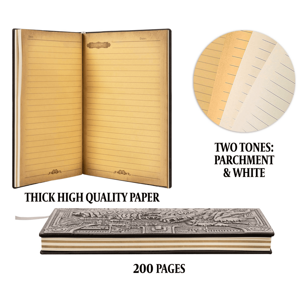3D Faux-Leather Notebook / Journal - Silver Dragon - Angel's House of Design Co.