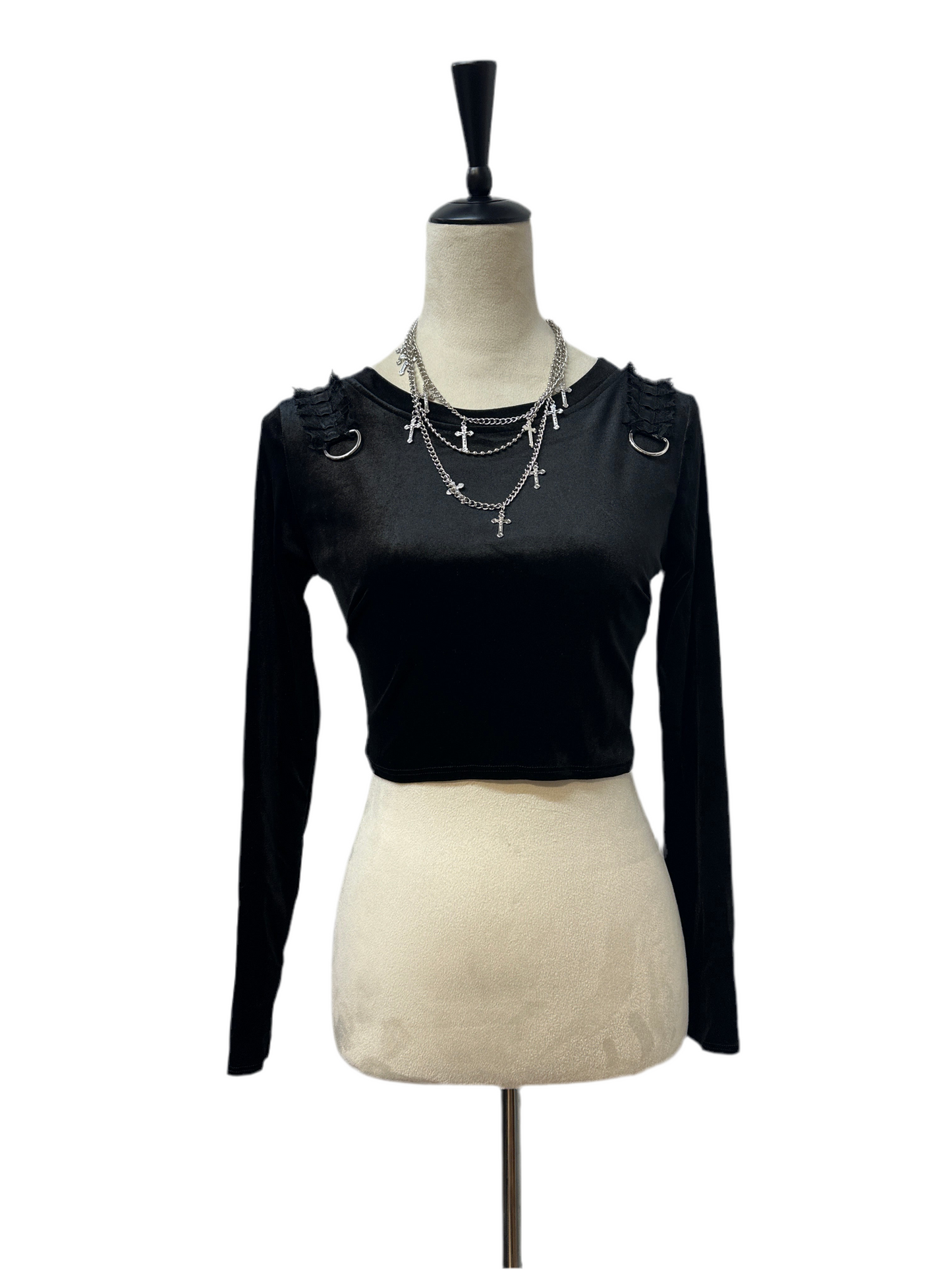 Holy Cross Velvet Crop