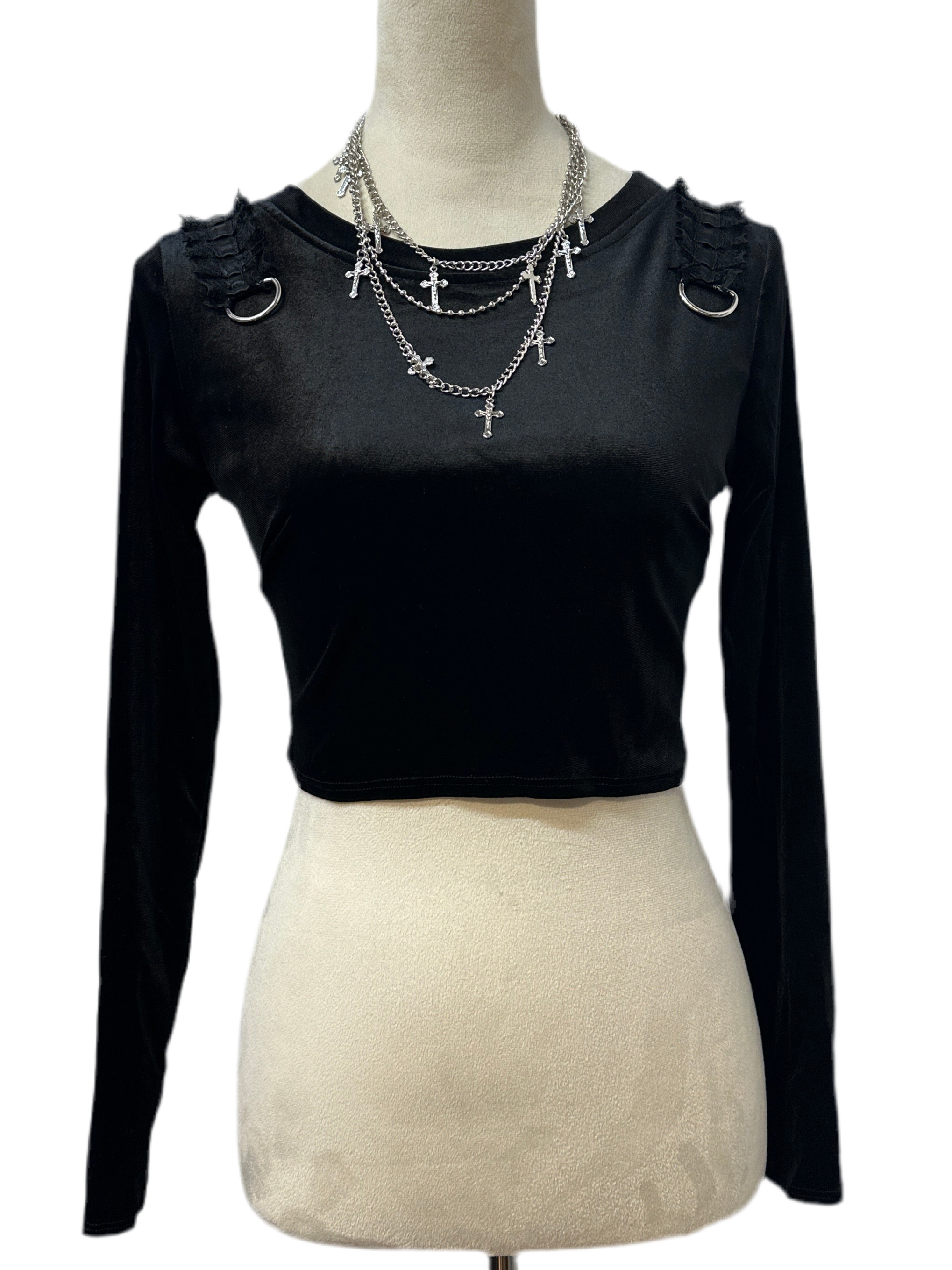 Holy Cross Velvet Crop