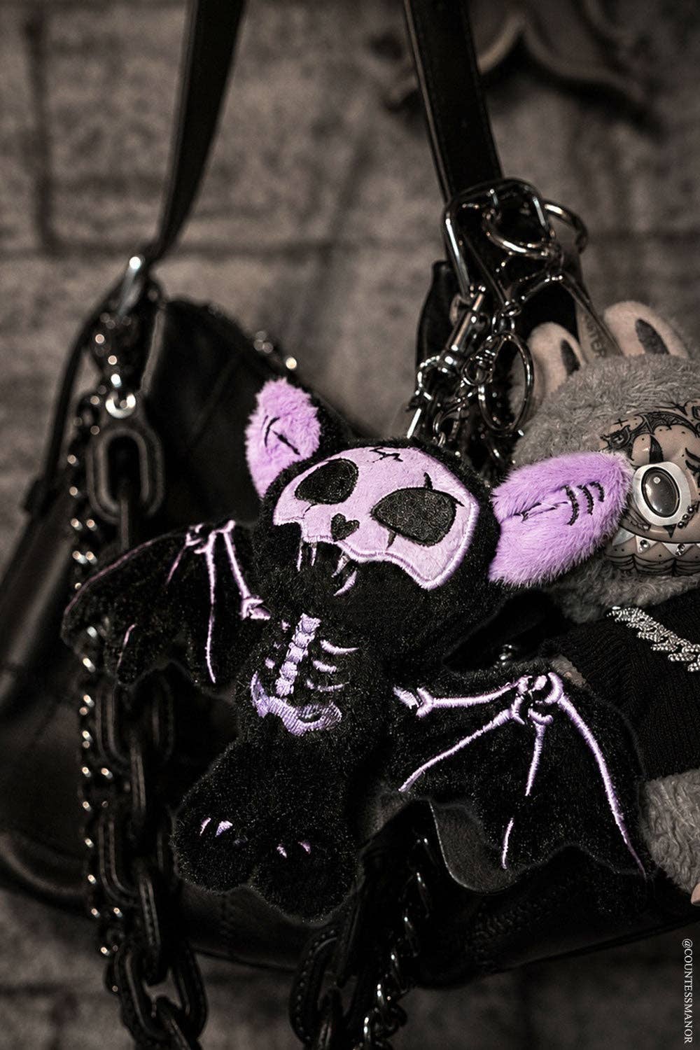 Skelebat Plush Keychain [Purple Twilight]