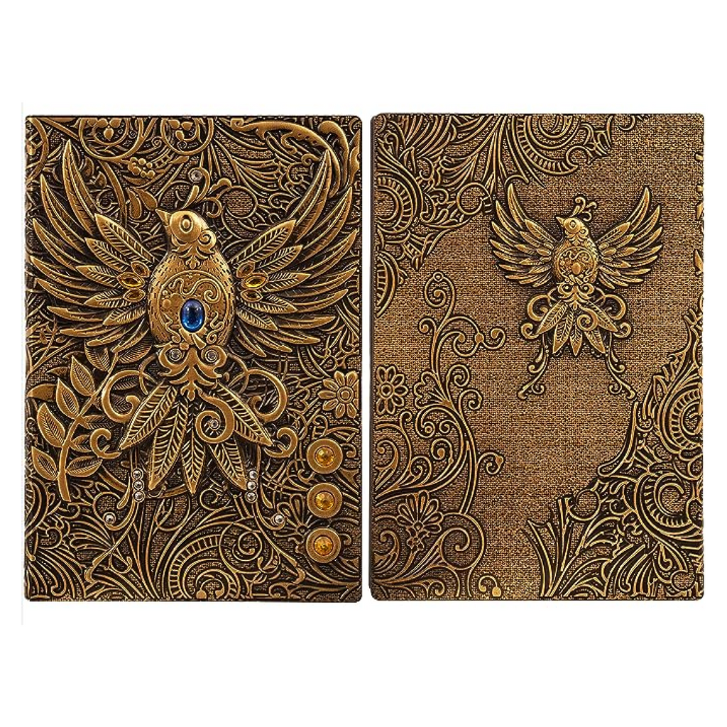 3D Faux-Leather Notebook / Journal - Gold Phoenix