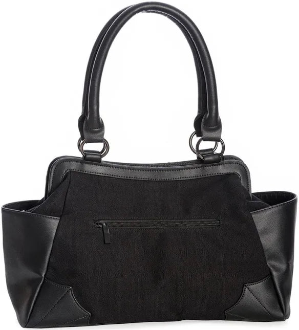 Spiderweb Skull Canvas Handbag