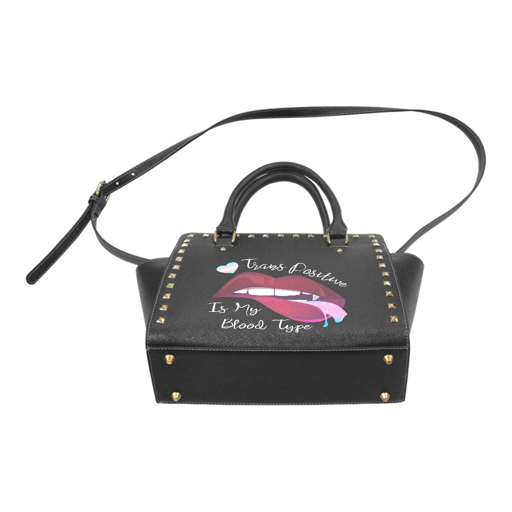 Trans Positive Rivet Shoulder Handbag