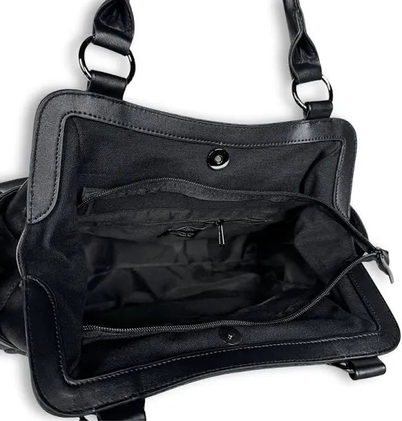 Spiderweb Skull Canvas Handbag
