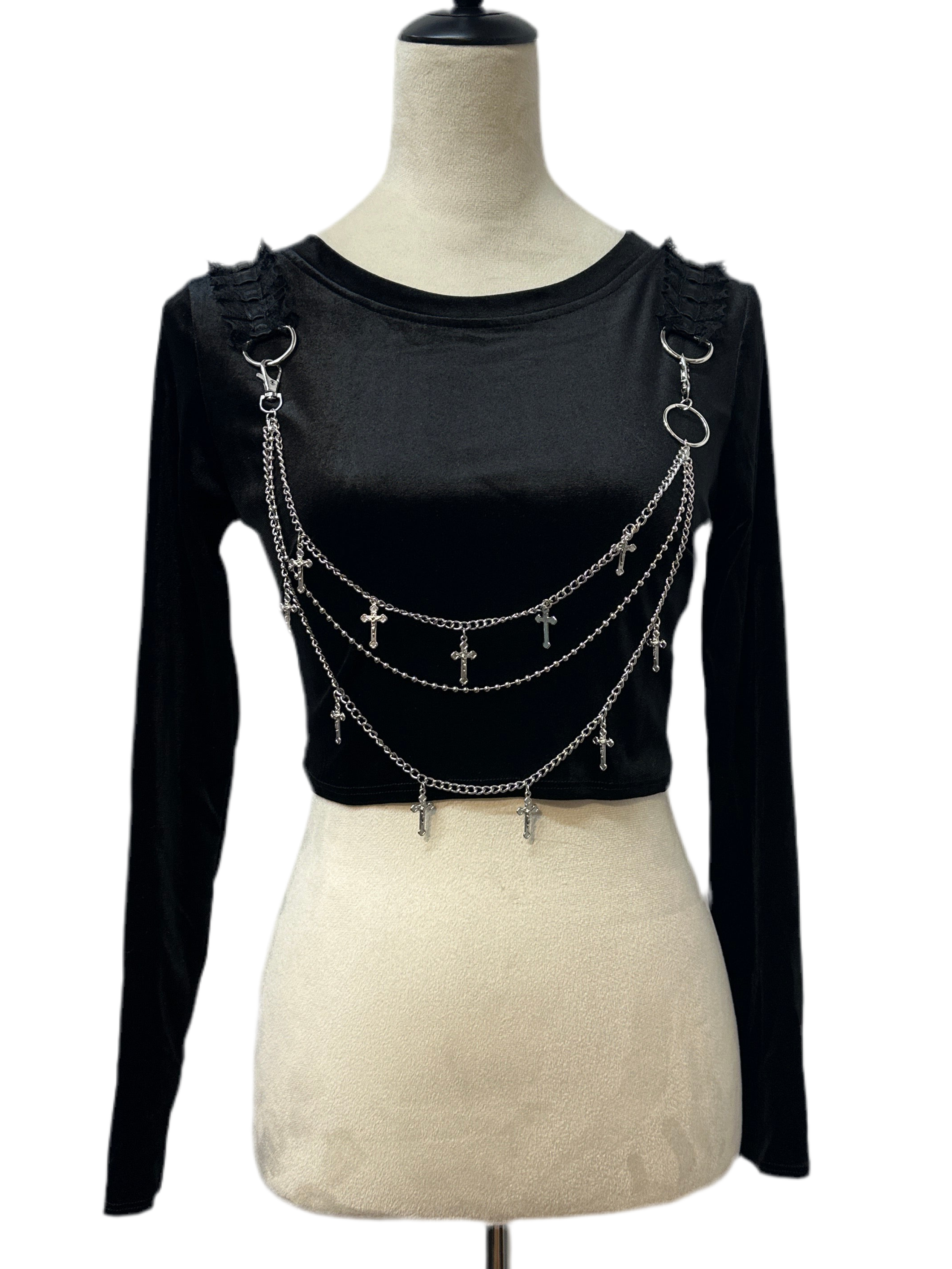 Holy Cross Velvet Crop