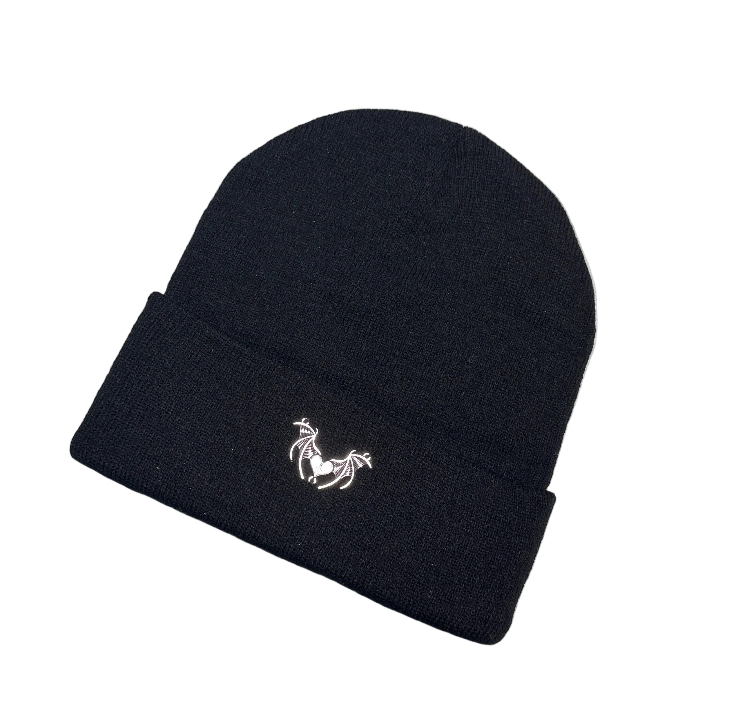 Bat Heart Emblem Beanie
