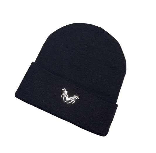 Bat Heart Emblem Beanie