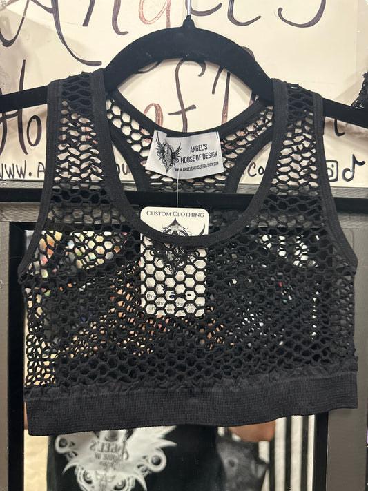 Fishnet Sports Bra Top
