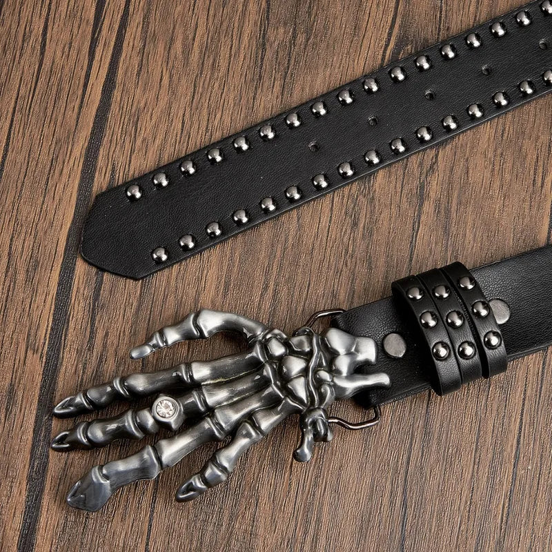 Skeleton Hand Belt with Rhinestone