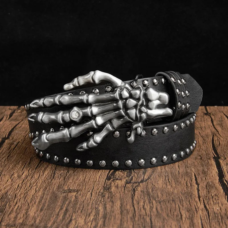 Skeleton Hand Belt with Rhinestone