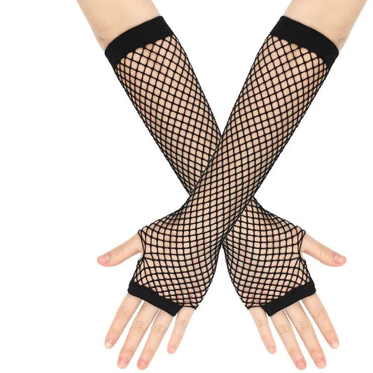 Fishnet Arm Warmer Gloves