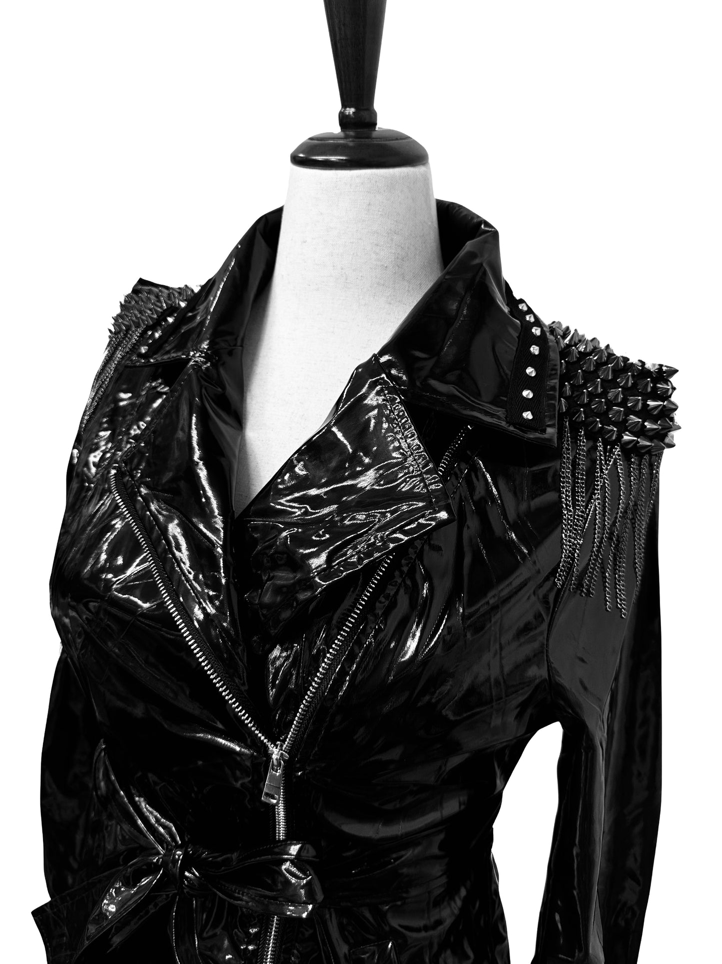 Black Vinyl Punk Trench