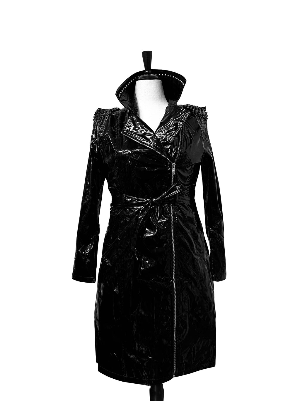 Black Vinyl Punk Trench