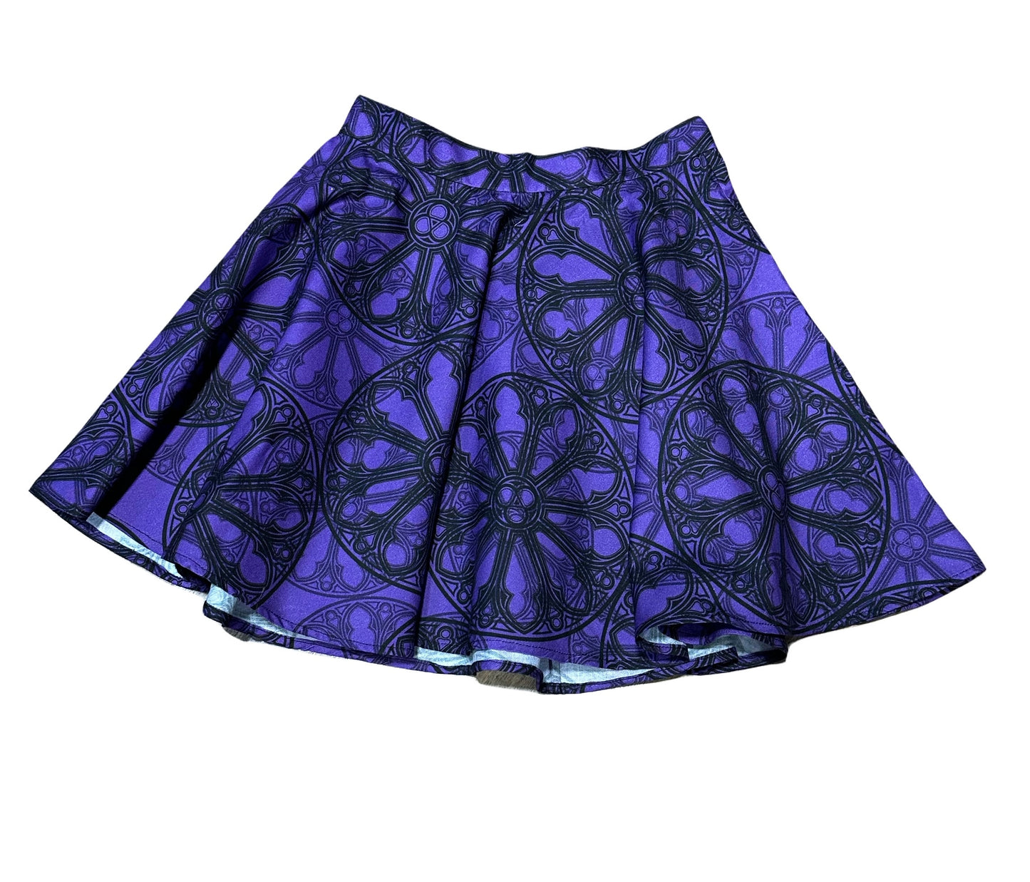 Purple Rose Window Circle Skirt
