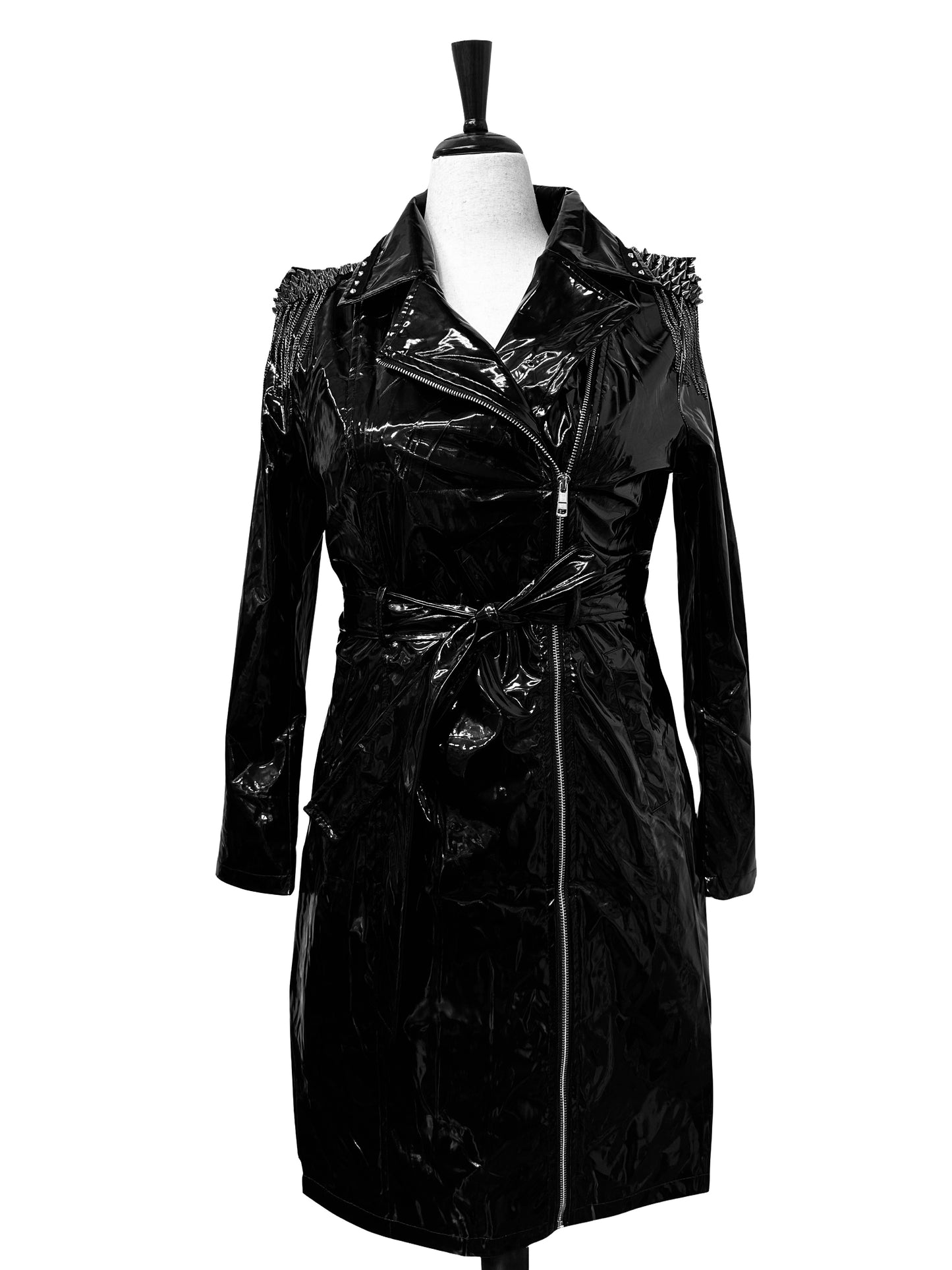 Black Vinyl Punk Trench