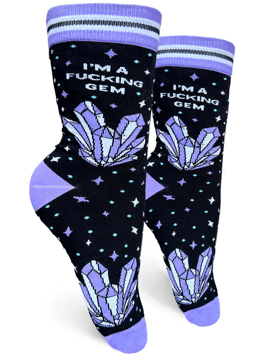 I'm A Fuckin' Gem Women's Crew Socks