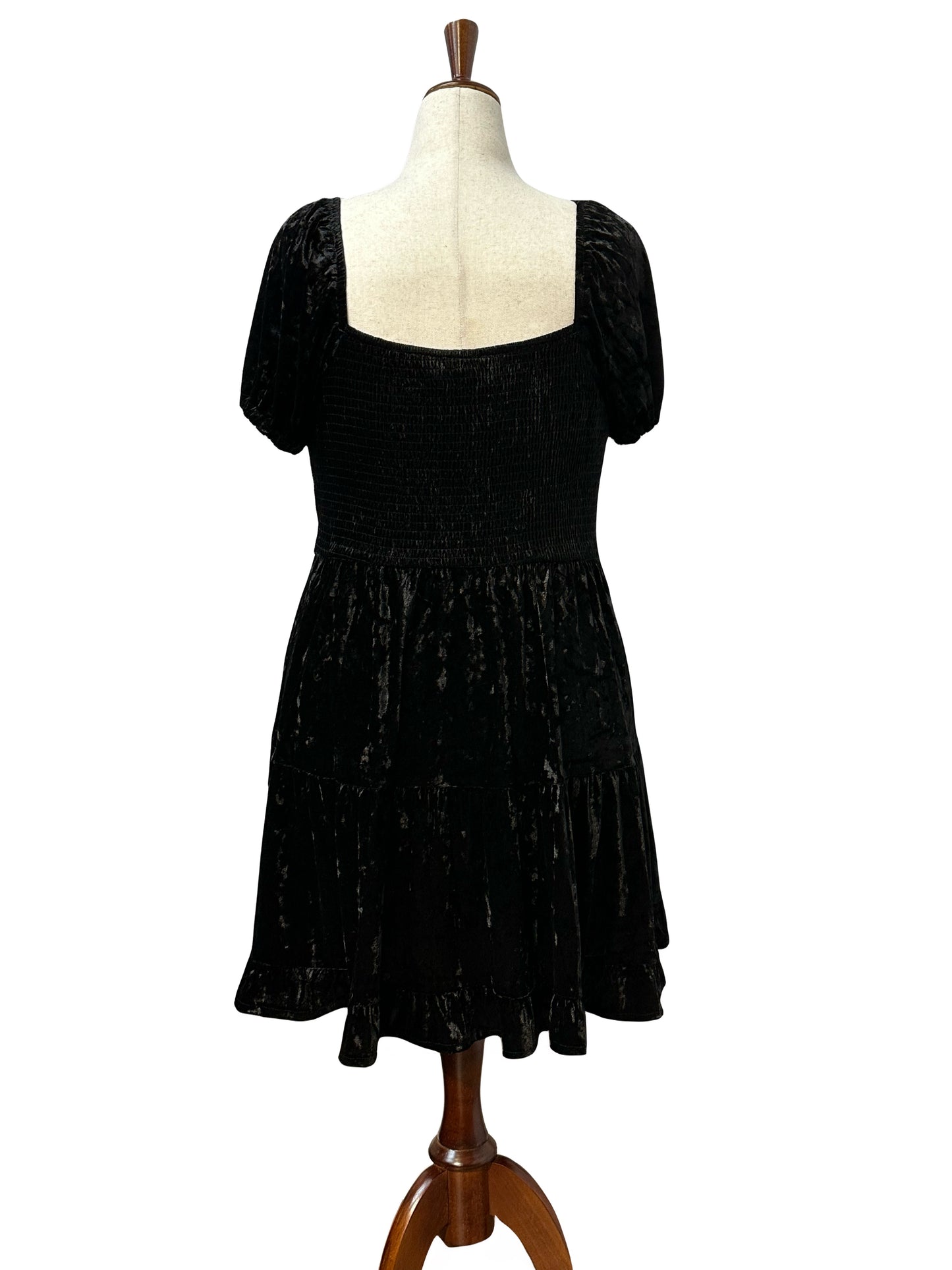 Plus Size Velvet Baby Doll Dress