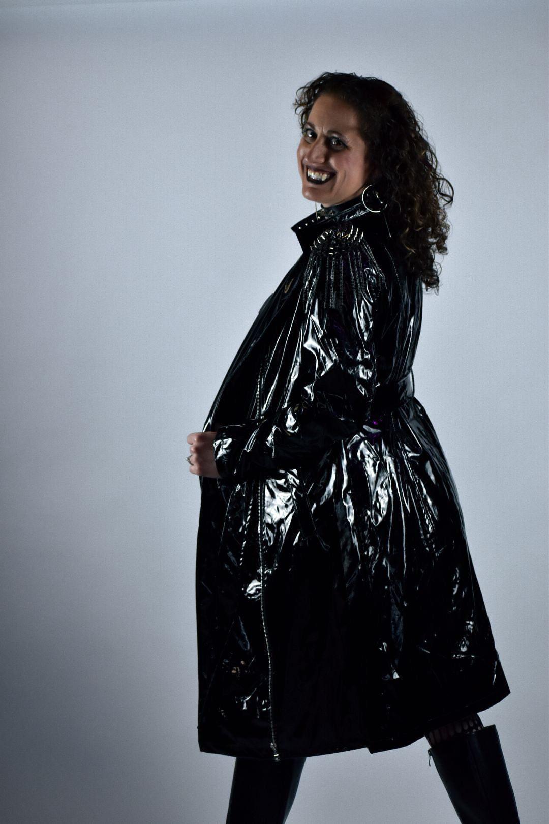 Black Vinyl Punk Trench