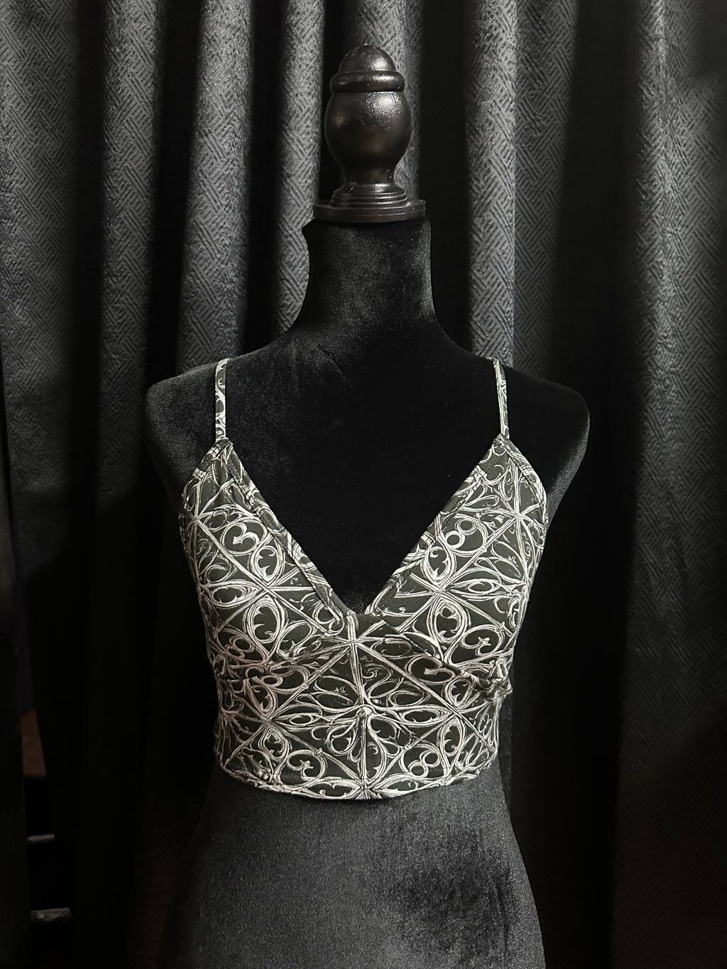 Gothic Lattice Bralette in Cotton Bamboo - Angel's House of Design Co.