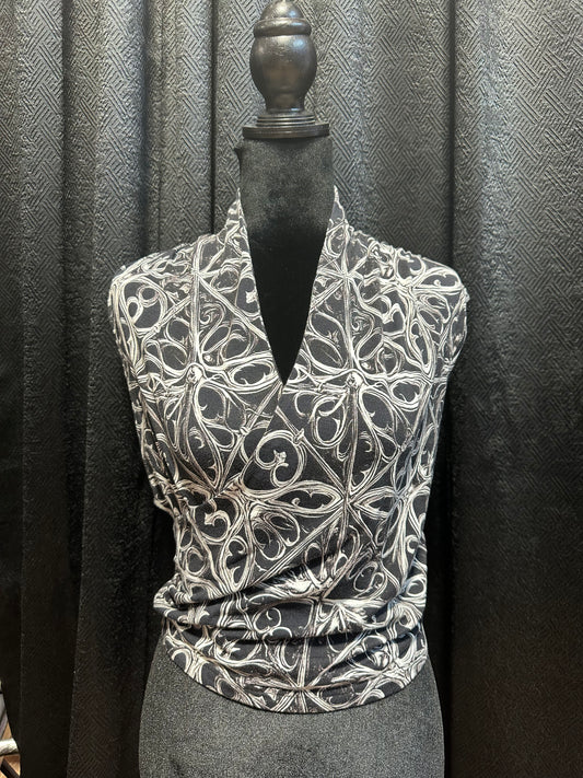 Gothic Lattice Surplice Top